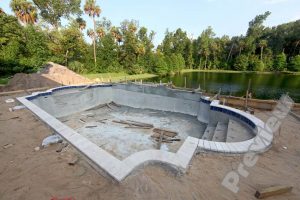 before 300x200 - A Swimming Pool under construction in Florida