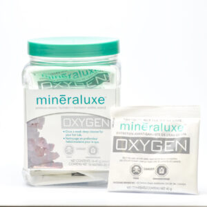 Mineraluxe Oxygen 12x40g with sachet displayed scaled 300x300 - Cart