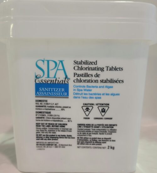 Spa Essentials 2kg 500x552 - Spa Essentials Stabilized Chlorinating Tablets 2kg